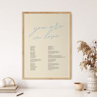 You are in Love Printable Poster, 1989 Digital Download, You are in Love Lyrics, Taylor Swift Print, 1989 Print, 1989 Merch, Taylors Version