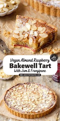 Vegan Bakewell Tart - Addicted to Dates