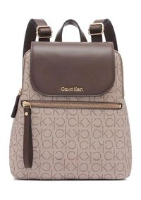 Sporting a repeating logo, this backpack from Calvin Klein is a stylish travel accessory.