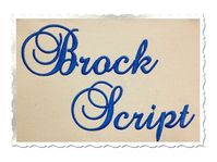 Brock Script Machine Embroidery Font Alphabet