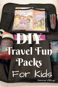 Surprise your kids with this easy DIY travel fun pack for your next family road trip!