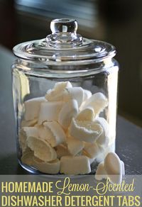 Homemade Dishwasher Detergent recipe that ACTUALLY works. No borax, just 3 cents per load. So easy and quick to make.