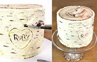 buttercream birch tree cake tutorial by Sarah Hardy Makes Cakes