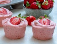 Strawberry Protein “Nice” Cream Cups for Clean Eating Summertime FUN!