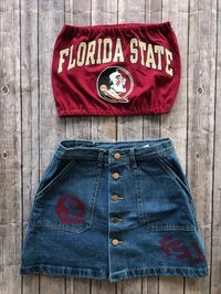 Florida State Seminoles T-Shirt Tube Top / Tailgate Clothing / Game Day Top / College Clothing / FSU / Florida Gift / Graduation Gift /