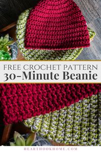 Beanie hats are a staple in this house. Today we are adding to that long list of beanie love with a NEW, easy peasy 30-Minute Beanie Free Crochet Pattern.