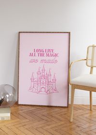 Long Live All The Magic We Made Poster, Long Live Print, Taylor Speak Now Poster, Swiftie Gift, Princess Castle Dorm Room Decor, Pink Decor