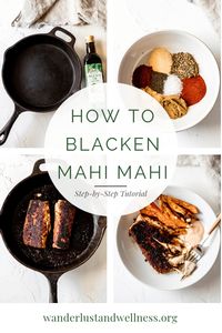 This step by step tutorial will walk you through how to blacken Mahi Mahi - from skillet to cooking oil to spices to cooking time - we'll cover it all! #blackedmahimahi #castironskillet #mahimahirecipes #glutenfree