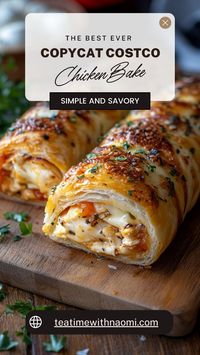 Make the popular Costco Chicken Bake in your own kitchen with this quick and easy recipe. Filled with flavorful chicken, gooey cheese, and crunchy bacon, this copycat dish is perfect for a fast and satisfying meal. Try it today and enjoy the classic Costco taste at home!