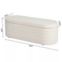 45” Sherpa Storage Ottoman Bench Footrest Footstool Upholstered End of Bed Stool | eBay