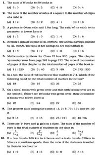 Ratio and Proportion