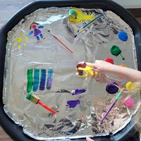 Painting Tuff Tray Ideas for Toddlers and Preschoolers : Fun and Easy Activities -