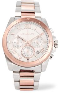 Michael Kors Watches | Brecken silver and rose gold-tone watch | NET-A-PORTER.COM