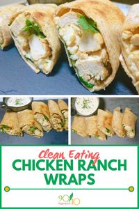 Clean Eating Chicken Ranch Wraps! Yummy! https://www.9010nutrition.com/blog/recipe/clean-eating-chicken-ranch-wraps/ #cleaneating #healthyfood #realfood #9010nutrition #cleaneats #healthyrecipes #cleaneatingrecipe