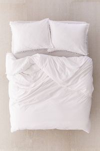 Washed Cotton Tassel Duvet Cover | Urban Outfitters