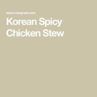 Korean Spicy Chicken Stew