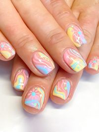 Multicolor  Collar  ABS  Color Nails Embellished   Nail,Hand & Foot Care