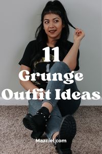 11 different grunge outfits perfect for school, rock concerts and  more! #edgygrungeoutfits #altfashion #alternativeoutfits