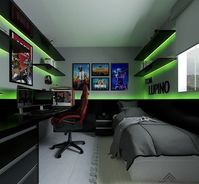 50 Awesome Gaming Room Setups - Game / Media Room - Rec Room - Home Office - Organizing Tutorial for Cords / Technology / Electronics - Lighting