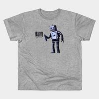 BANKSY Robot Spray Painting Barcode - Banksy - Kids T-Shirt | TeePublic