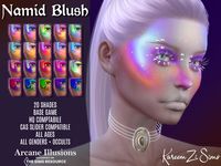 The Sims Resource - The Sims 4 - Makeup - Blush - KareemZi Sims - Arcane Illusions - Namid Blush #sims4 #thesims4 #sims4cc #ts4cc #s4cc #ts4 #creating #makeup #blush #fairy #fantasy #alien #elf #magic #cc #games #gaming #customcontent