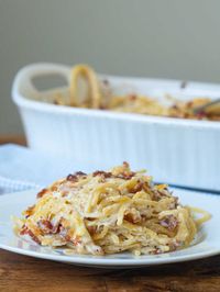 Bacon Cream Cheese Baked Spaghetti | 12 Tomatoes