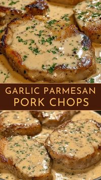 These Garlic Parmesan Pork Chops are a flavor-packed delight! Juicy pork chops are seasoned to perfection with garlic and topped with a cheesy, crispy Parmesan crust. Easy to make and perfect for weeknight dinners or special occasions, this recipe will impress family and friends alike. Be sure to save it for your next meal!