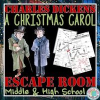 Get ready to have the most fun you'll have teaching with a lesson that your students will be talking about for years to come with Charles Dickens' A Christmas Carol ESCAPE ROOM!There is no wonder why escape rooms are so popular; they are highly engaging and encourage people to work together and thin...