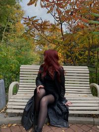 Red hair girl dark red cherry red hair instagram inspiration Pinterest outhit classic Lana del Rey vibe Lviv