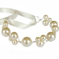 wedding bracelet with pearls &  ribbon tie. £17.99