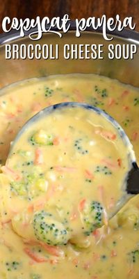 Copycat Panera Broccoli Cheese Soup is ready in less than 30 minutes! The perfect bowl of comfort food without leaving your house!