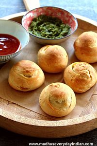 Easy Baked Potato and Paneer Buns (using canned biscuit) - Madhu's Everyday Indian