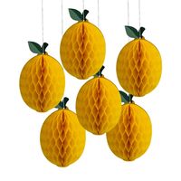 o VIBRANT COLORS: These lemon ceiling decorations offer a rich, vibrant color that perfectly coordinates with your lemonade party theme. o A TOUCH OF CLASS: Hang these stylish lemon tissue paper decorations around the room and allow them to float in the breeze to really awe your party guests!o EASILY ASSEMBLE AND REUSE TIME AFTER TIME: These tissue honeycomb decorations are easy to assemble and hang. Simply fold them flat after your tea parties or birthday parties for easy storage!o ULTIMATE PAR