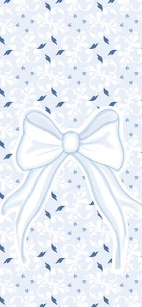 blue ribbon bow wallpaper background for iPhone