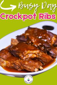 You may think that a homeschool day is too busy for ribs, but not for these delicious, tender crockpot ribs!