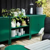 KOLBJÖRN Cabinet, indoor/outdoor, green - IKEA