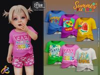 Top 282 - Summer Festival Collection -Toddler - TS4 6 swatches unisex Custom thumbnail Disabled for Random Base game compatible