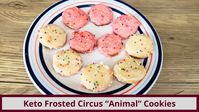 Easy Keto Frosted "Animal" Cookies (Nut Free and Gluten Free)