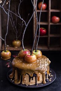 Salted Caramel Apple Snickers Cake