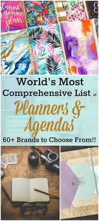 The world's first comprehensive planner brand list! With the help of my friends I've compiled an extensive list of agenda and planner brands-with links!