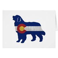 Bernese Mountain Dog Colorado Flag Silhouette Card | Zazzle.com