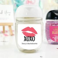 Lipstick Kiss Hand Sanitizer Favor Labels