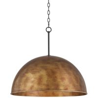 Dress up a casual entryway or rustic dining area with this stylish rustic four-light dome pendant. From the Possini Euro Design's Julian collection, the wide dome shade comes in a compelling multi-tonal rustic bronze finish that glows in rustic or industrial decor. Clean lines make this a fabulous addition to an inviting breakfast nook or dining room.