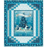 Sarah Summers depicts a dreamy winter wonderland with gorgeous reindeer rendered in a sophisticated crystal blue palette. Celebrate winter and create seasonal quilts and home décor to add to the magic of the season! Finished quilt is 59"x 70"Included in the Kit: Pattern, and fabric for quilt top and binding. Not Included in the Kit: Backing and Batting.Backing Needed for this Kit: 3.5 yards (Not included)