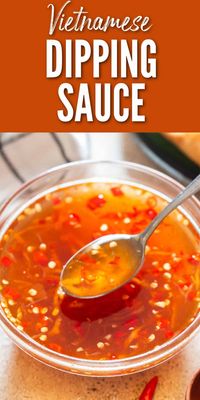 Nuoc Cham is a Vietnamese dipping sauce a staple in Vietnamese cuisine. This chili-garlic sauce is used in a variety of Vietnamese dishes.  #dippingsauce #asiandippingsauce #asiansauce #nuoccham #fishsauce