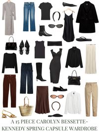 A 15 Piece Carolyn Bessette-Kennedy Inspired Spring Capsule Wardrobe - livelovesara