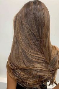 Long light brown straight hair #hairinspo #lightbrownhair