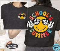 "School's Out For Summer Personalized Shirt, Funny Teacher Off Duty, Teaching Not Beaching, Last Day Of School, Vacation Teacher Summer Gift ↓ See the rest of our trendy collections here ↓ https://www.etsy.com/shop/tranhuynhduc Product Details: 100% Cotton (fiber content may vary for different colors) Medium fabric (5.3 oz/yd² (180 g/m Classic fit Tear away label Runs true to size Care instructions: Machine wash: warm (max 40C or 105F); Non-chlorine: bleach as needed; Tumble dry: medium; Do not iron; Do not dryclean. * Please select your style, size, and colour from the drop down menu or write a message in the \"notes to seller\" section. * We will always do our best to ship all items as soon as we possibly can. Due to the nature of custom printing, current turnaround time is 5-7 days to c