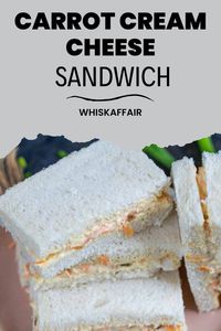 These Carrot and Cream Cheese Sandwich are great to make for breakfast, tea parties, or pack for school or office lunch boxes. Make these using my easy recipe.