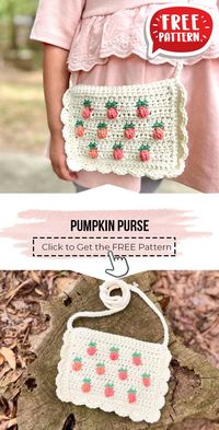 crochet PUMPKIN PURSE free pattern - FREE Crochet PURSE Pattern for Beginners. Click to Get the Pattern #PURSE #crochetpattern #crochet via @shareapattern.com